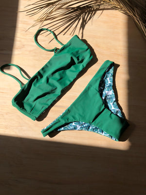 Bella Bandeau Bikini Top - Clover/Philo Print