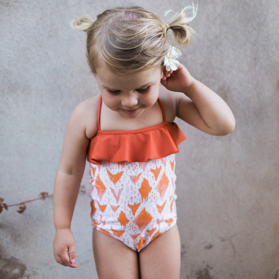 Sweetie One Piece - Orange Ikat