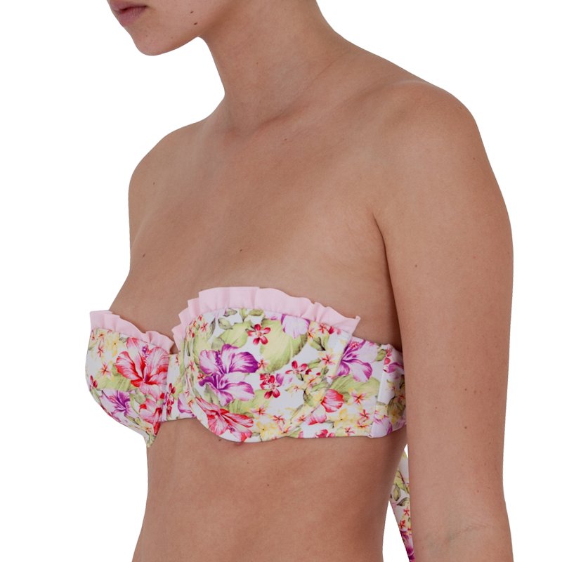 Tropics balconette bikini/ frill top