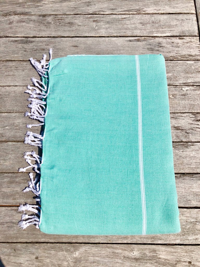 Large Turkish Towel - Turquoise
