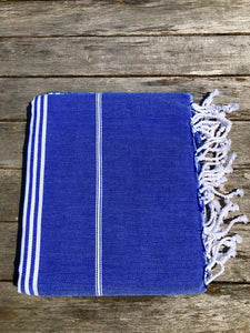 Large Turkish Towel - Blue